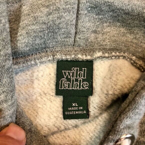 Wild Fable Gray Cropped Sweatshirt Hoodie Size XL - Picture 5 of 9